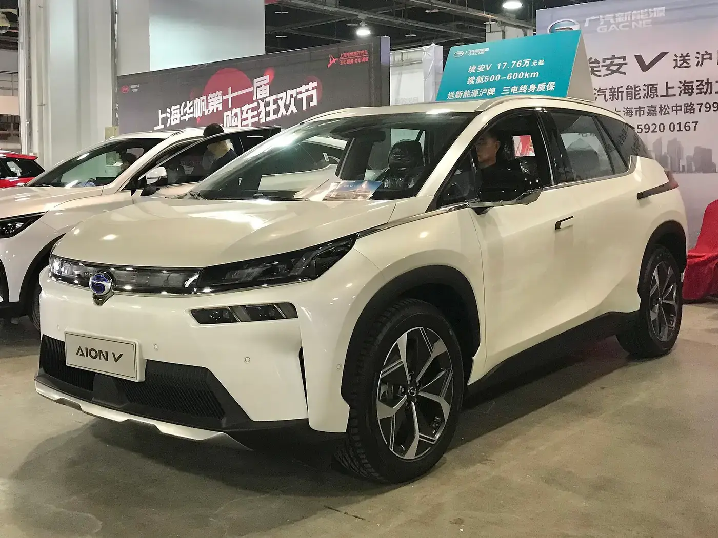 Aion V, coche eléctrico, visto por fuera